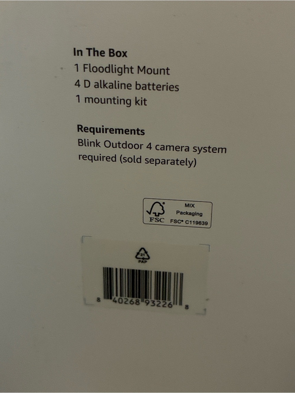 Blink Outdoor Floodlight Mount Wire-free, 700 lumens 2-yr battery NIB - Picture 11 of 11